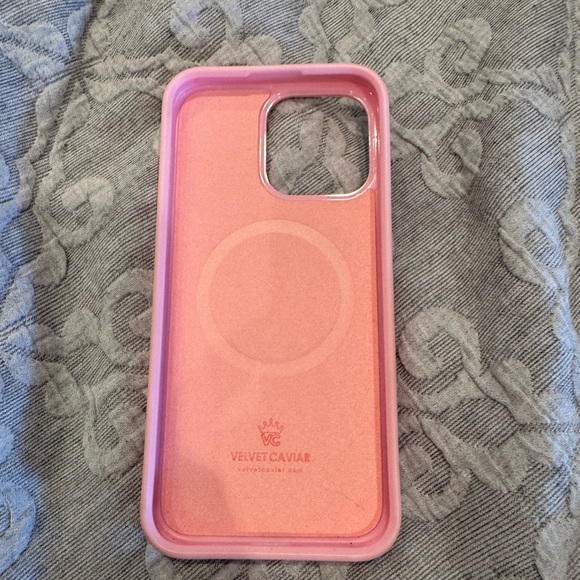 Lovely Pink Bows iPhone 15 Pro Max Velvet Caviar Case - Picture 3 of 3